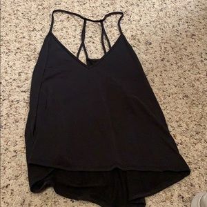 Soft black low back detail tank